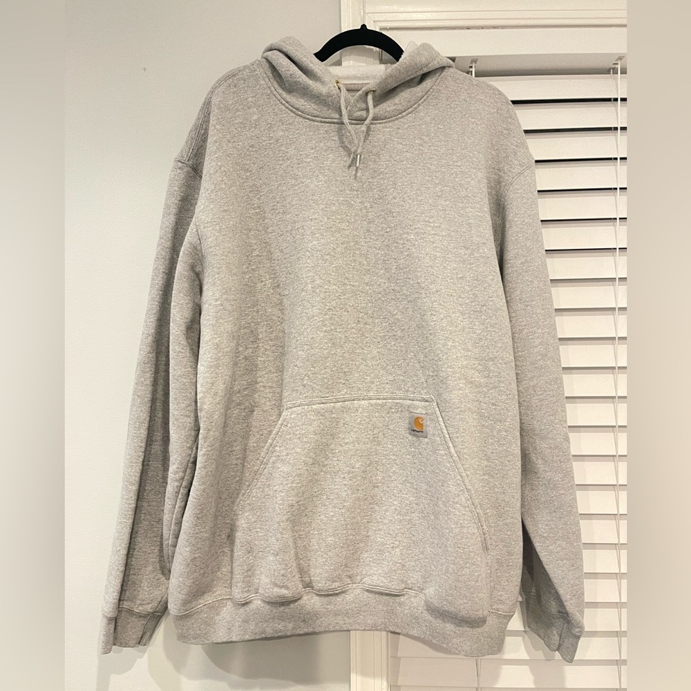 Carhartt men’s classic fit gray hooded sweatshirt, XLT